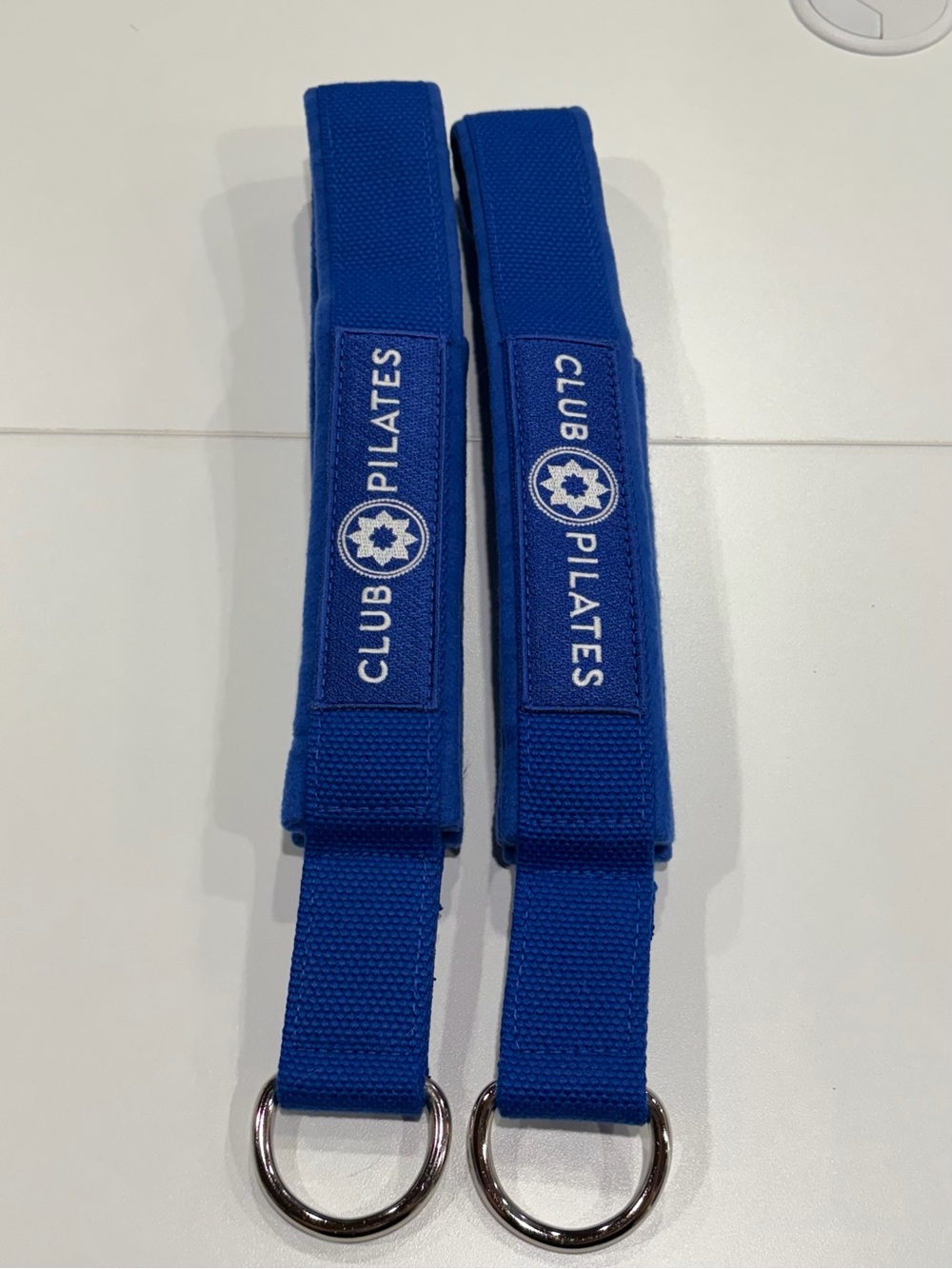 Club Pilates Reformer Straps Long and Short Loops Royal Blue Logo Like New NWOT